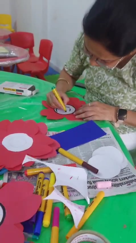 Children doing crafts